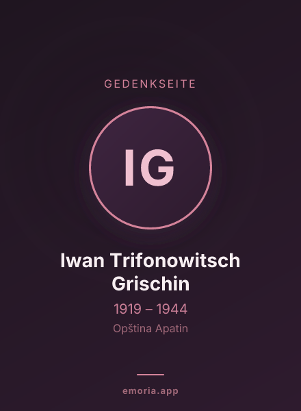 Gedenkportrait von Iwan Trifonowitsch Grischin
