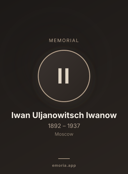 Memorial portrait of Iwan Uljanowitsch Iwanow
