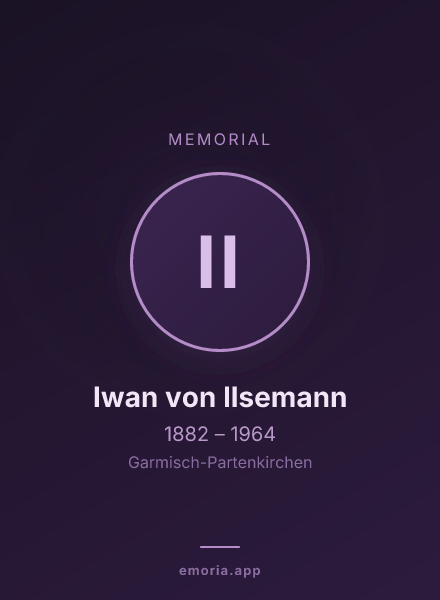 Memorial portrait of Iwan von Ilsemann