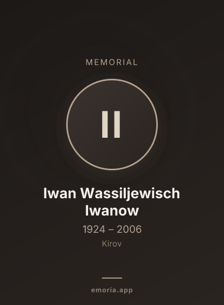 Memorial portrait of Iwan Wassiljewisch Iwanow