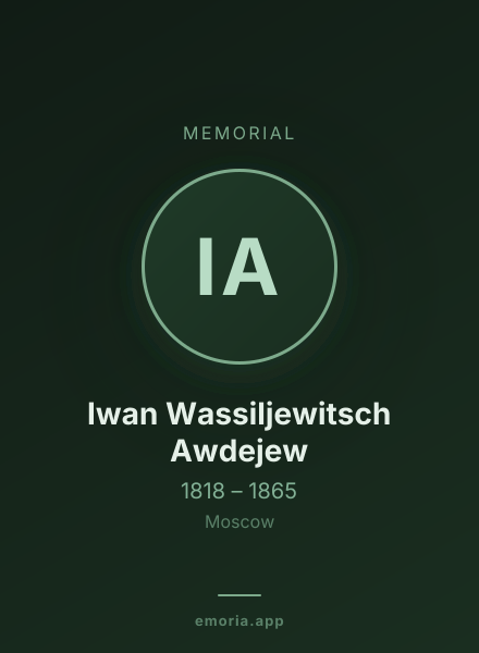 Memorial portrait of Iwan Wassiljewitsch Awdejew