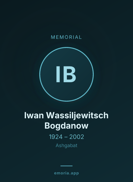 Memorial portrait of Iwan Wassiljewitsch Bogdanow