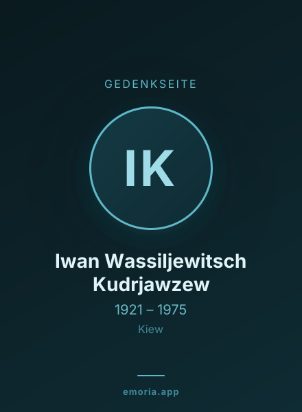 Gedenkportrait von Iwan Wassiljewitsch Kudrjawzew