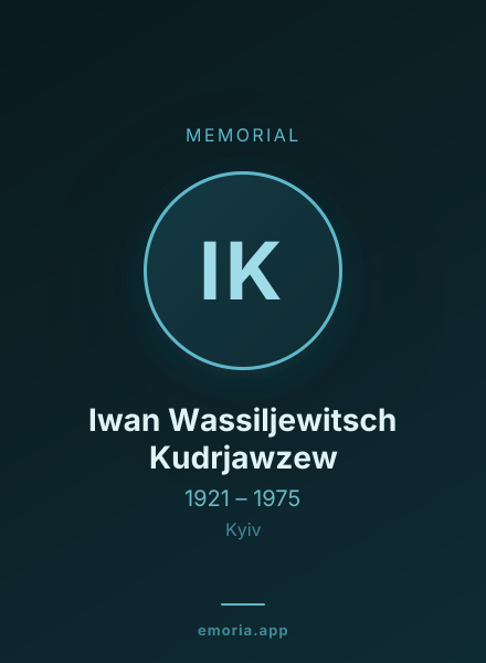 Memorial portrait of Iwan Wassiljewitsch Kudrjawzew