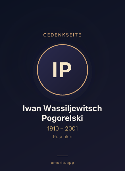 Gedenkportrait von Iwan Wassiljewitsch Pogorelski