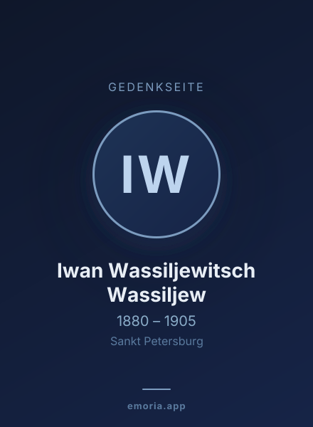 Gedenkportrait von Iwan Wassiljewitsch Wassiljew