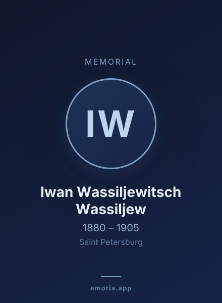 Memorial portrait of Iwan Wassiljewitsch Wassiljew