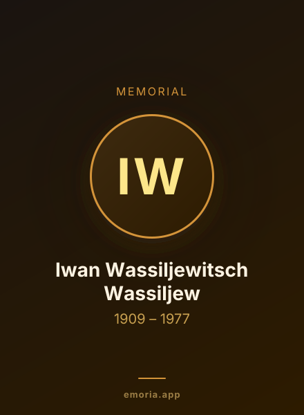 Memorial portrait of Iwan Wassiljewitsch Wassiljew