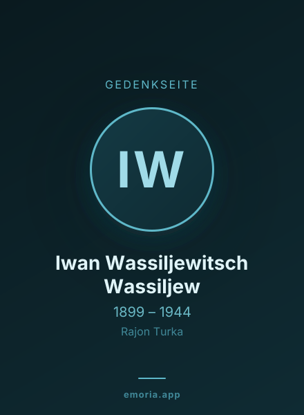 Gedenkportrait von Iwan Wassiljewitsch Wassiljew