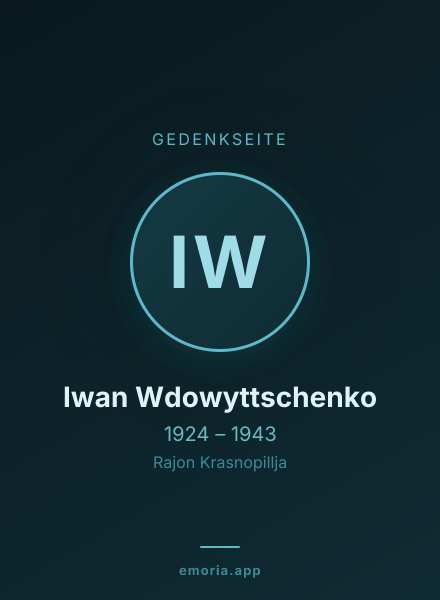 Gedenkportrait von Iwan Wdowyttschenko