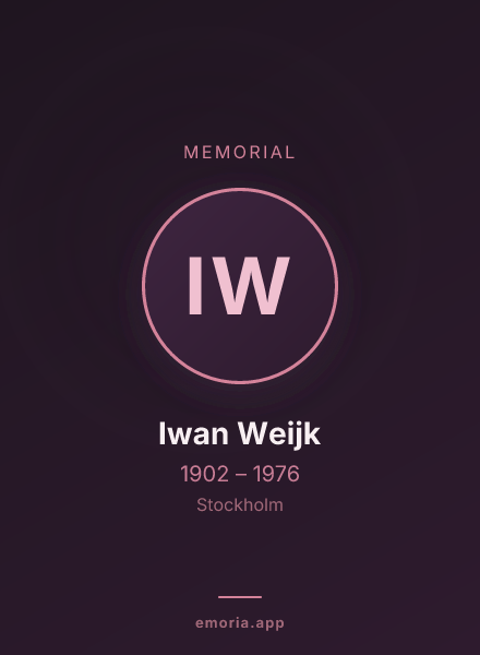 Memorial portrait of Iwan Weijk
