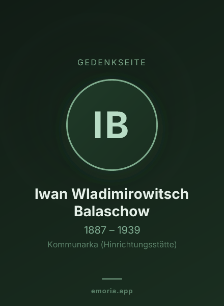 Gedenkportrait von Iwan Wladimirowitsch Balaschow