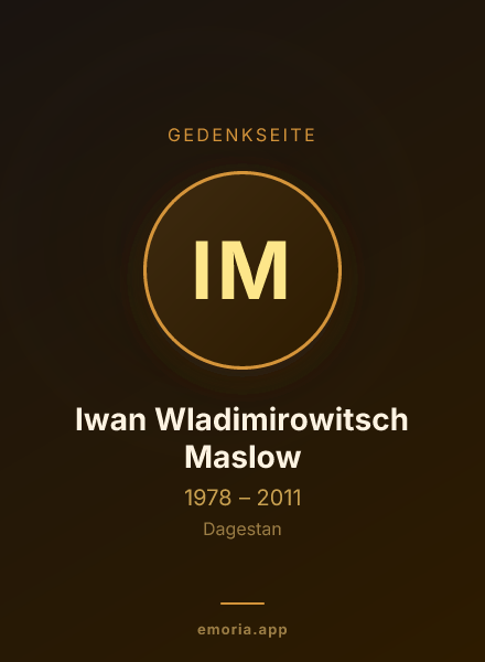 Gedenkportrait von Iwan Wladimirowitsch Maslow
