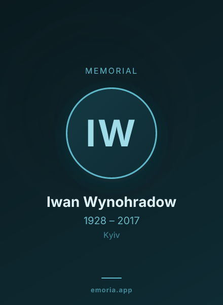 Memorial portrait of Iwan Wynohradow
