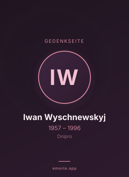 Gedenkportrait von Iwan Wyschnewskyj