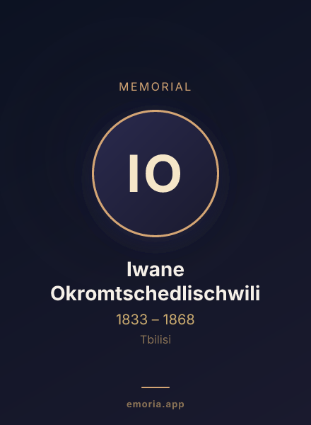 Memorial portrait of Iwane Okromtschedlischwili