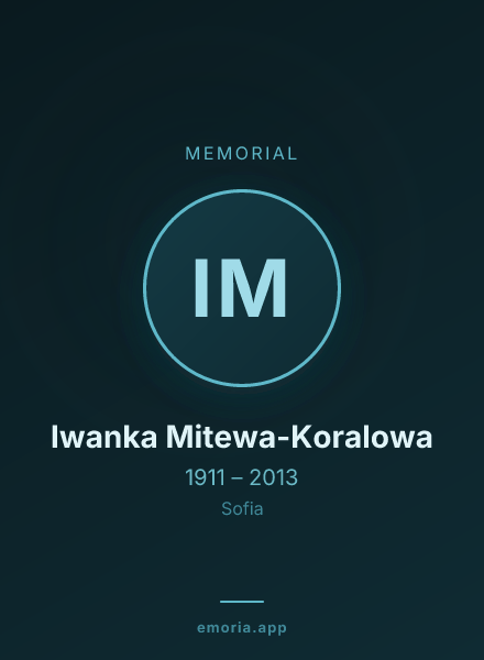 Memorial portrait of Iwanka Mitewa-Koralowa