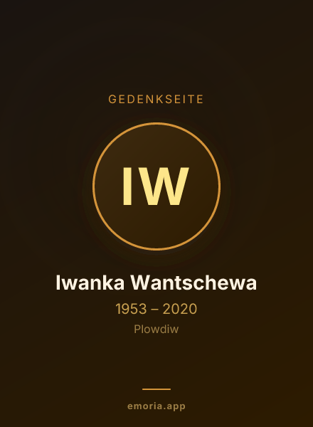 Gedenkportrait von Iwanka Wantschewa