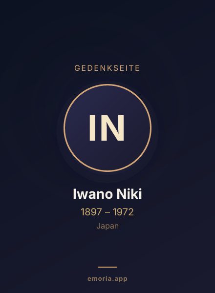Gedenkportrait von Iwano Niki
