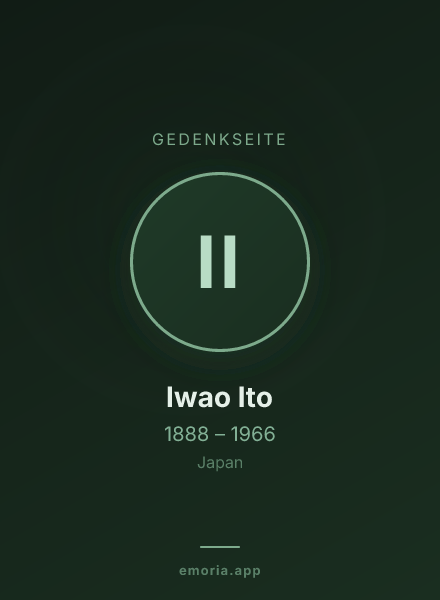 Gedenkportrait von Iwao Ito