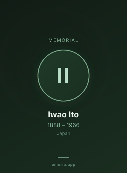 Memorial portrait of Iwao Ito