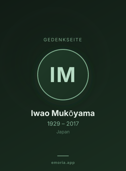 Gedenkportrait von Iwao Mukōyama