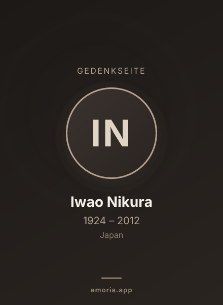 Gedenkportrait von Iwao Nikura