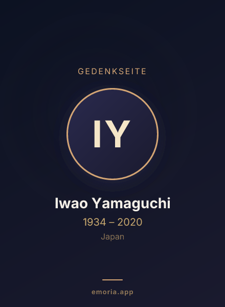 Gedenkportrait von Iwao Yamaguchi