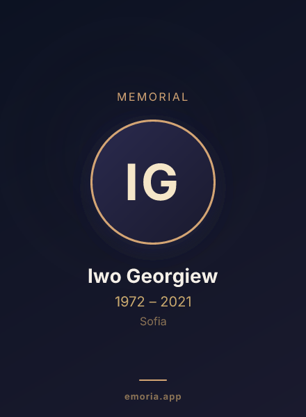 Memorial portrait of Iwo Georgiew