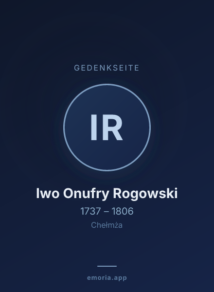 Gedenkportrait von Iwo Onufry Rogowski