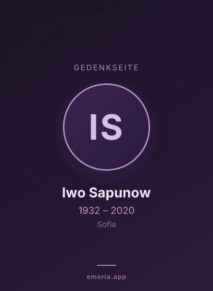 Gedenkportrait von Iwo Sapunow