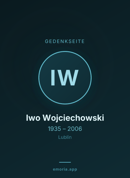Gedenkportrait von Iwo Wojciechowski