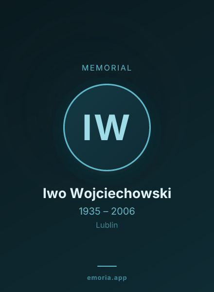 Memorial portrait of Iwo Wojciechowski