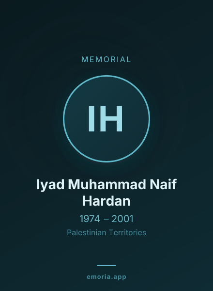 Memorial portrait of Iyad Muhammad Naif Hardan