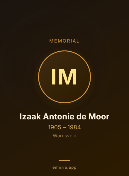 Memorial portrait of Izaak Antonie de Moor