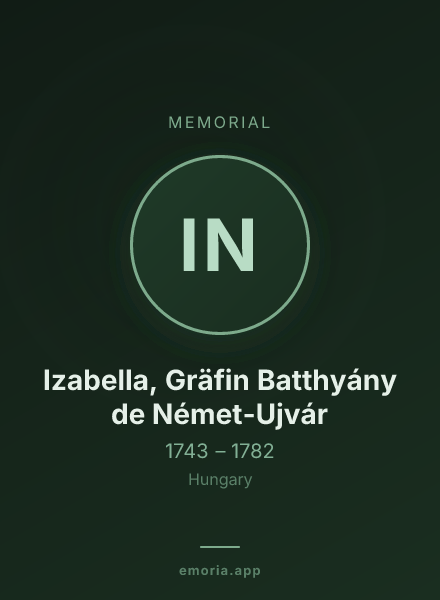 Memorial portrait of Izabella, Gräfin Batthyány de Német-Ujvár