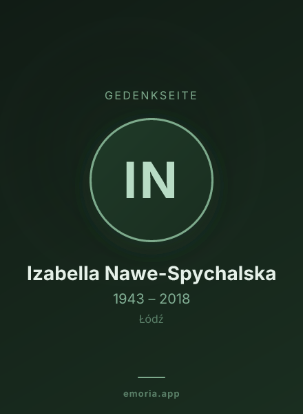 Gedenkportrait von Izabella Nawe-Spychalska