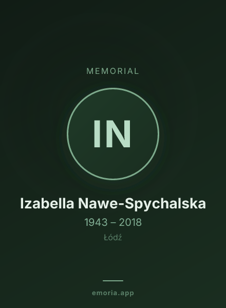 Memorial portrait of Izabella Nawe-Spychalska