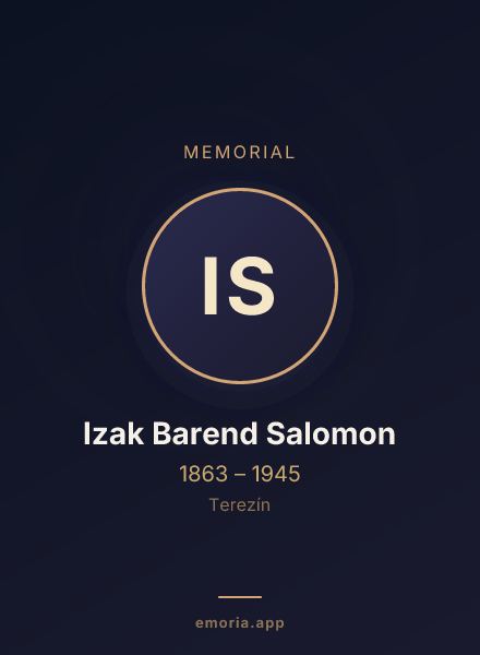 Memorial portrait of Izak Barend Salomon
