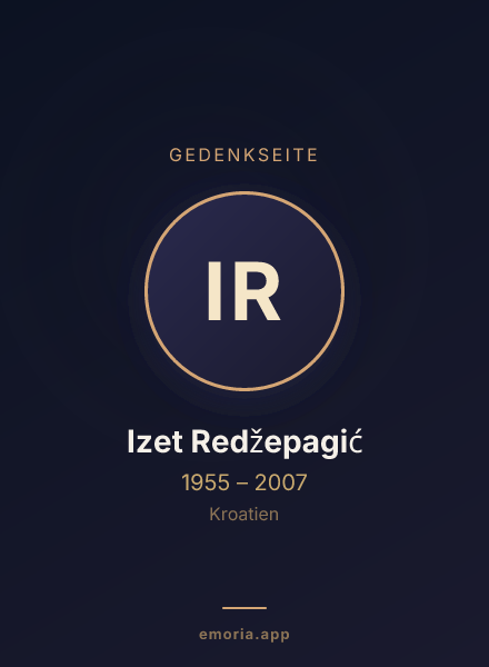 Gedenkportrait von Izet Redžepagić