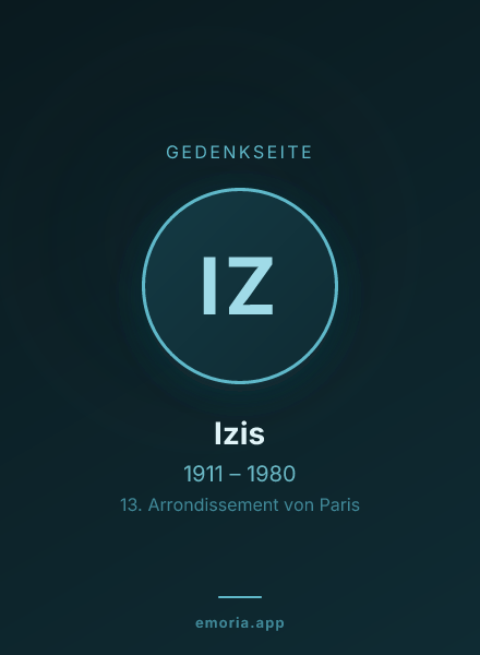 Gedenkportrait von Izis