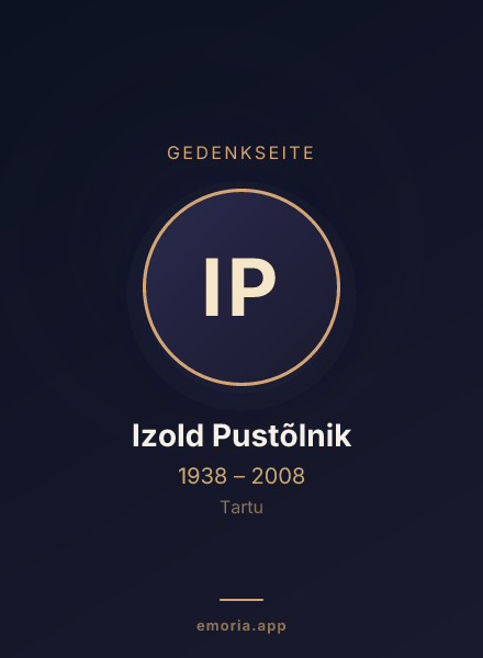 Gedenkportrait von Izold Pustõlnik