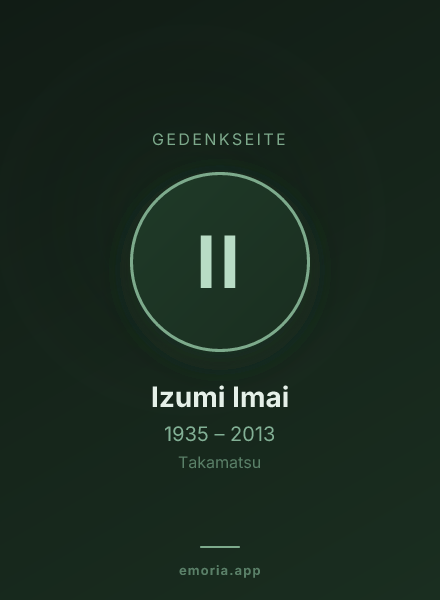 Gedenkportrait von Izumi Imai