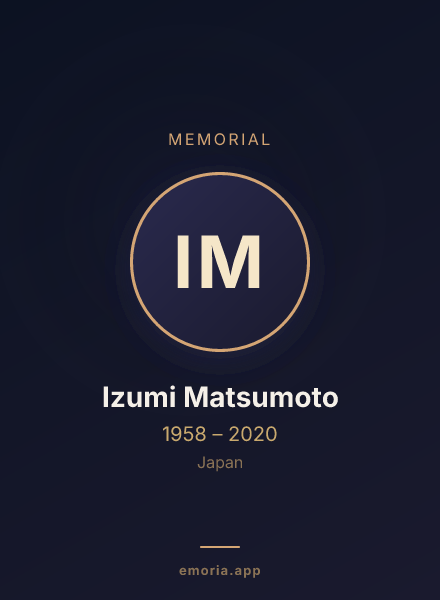 Memorial portrait of Izumi Matsumoto