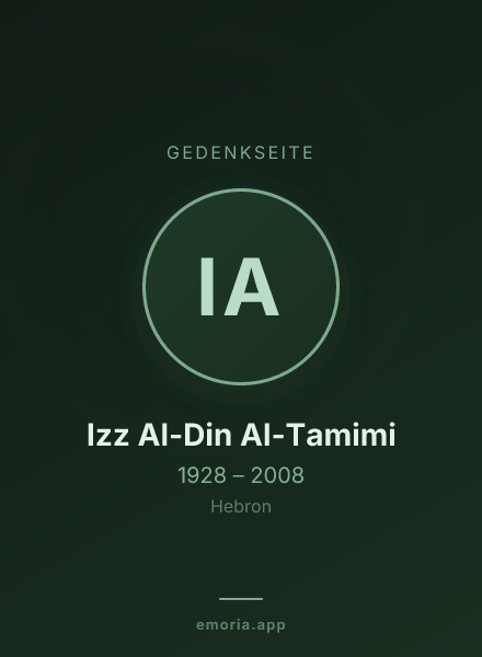 Gedenkportrait von Izz Al-Din Al-Tamimi