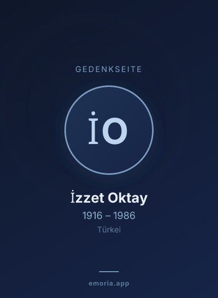 Gedenkportrait von İzzet Oktay