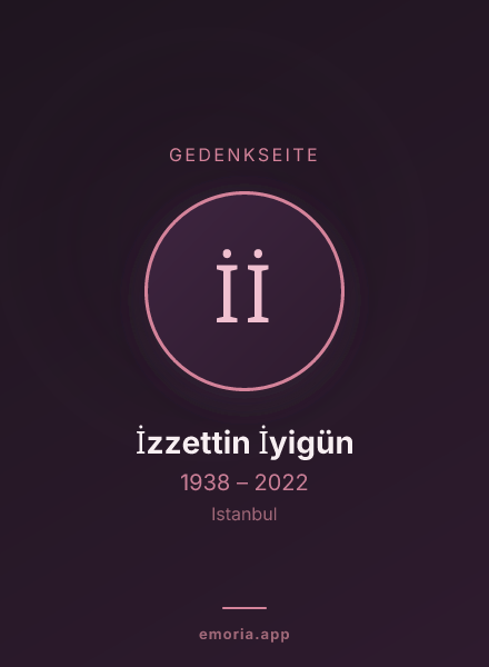 Gedenkportrait von İzzettin İyigün