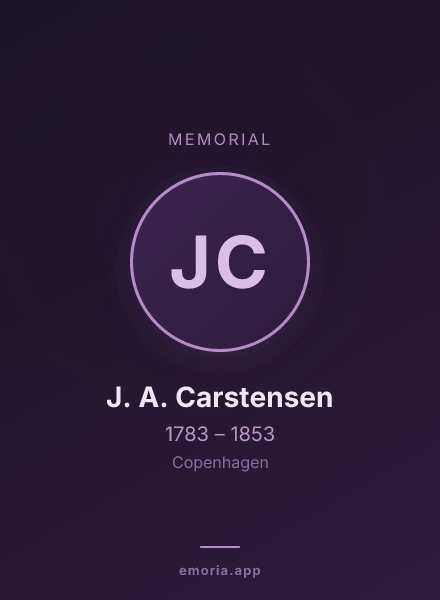 Memorial portrait of J. A. Carstensen