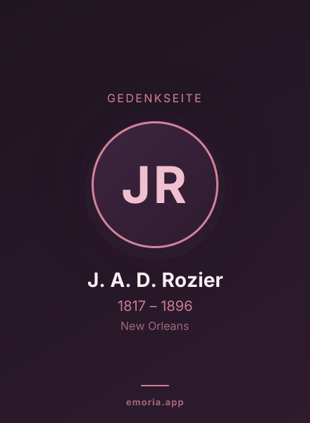 Gedenkportrait von J. A. D. Rozier