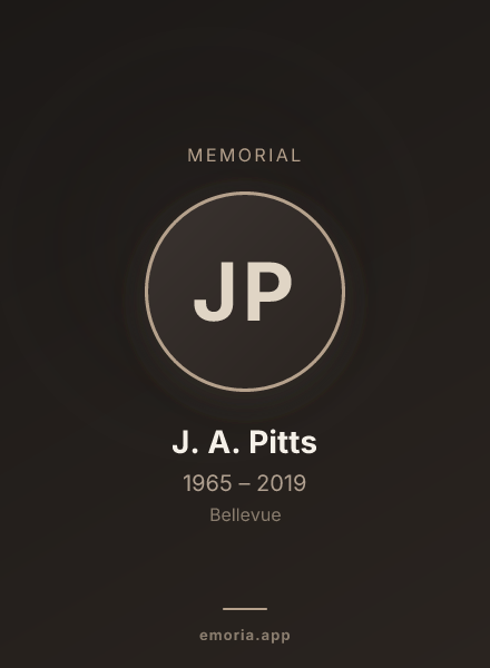 Memorial portrait of J. A. Pitts